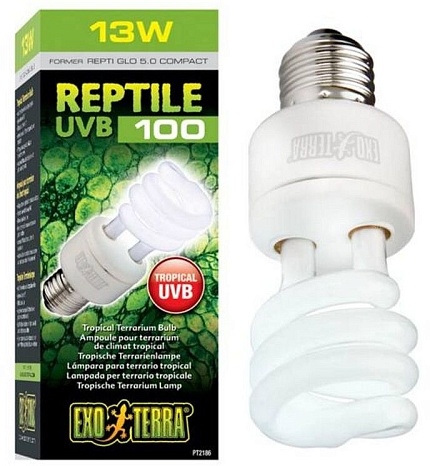 Лампа Reptile UVB100 former UVB5.0 Compact, 13W от магазина ExoLife